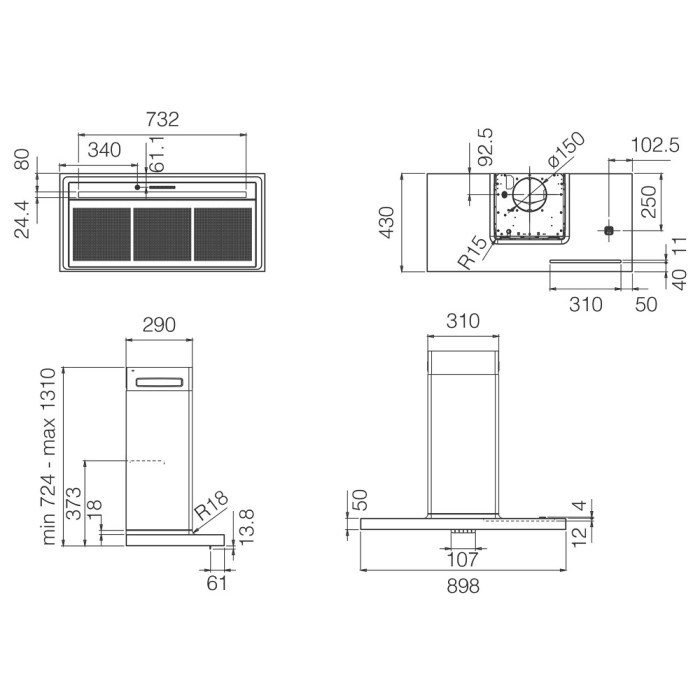 Витяжка Elica BIO WH/A 90 ROVERE