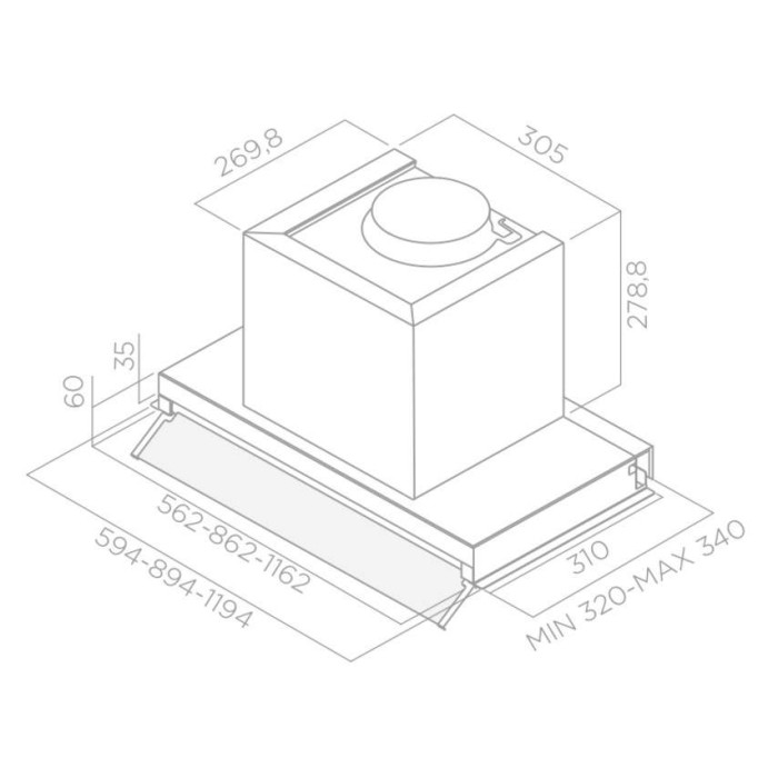 Витяжка Elica BOX IN PLUS IXGL/A/90