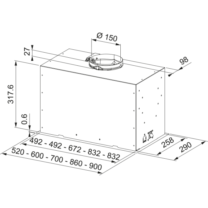 Витяжка Franke Box Flush Basic FBFE BK A52