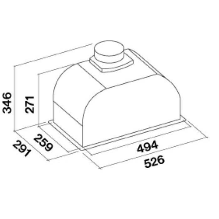 Витяжка Falmec Built-In Max EVO inox 50 CBIN50.E10#ZZZ3460F
