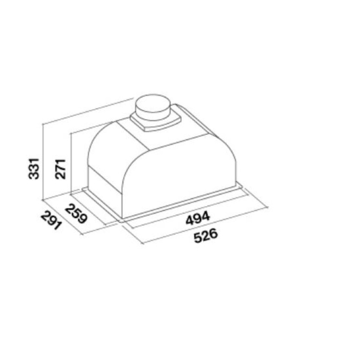 Витяжка Falmec GRUPPO INCASSO MURANO 70 White Glass (800) CGIW70.E10P6#ZZZF491F