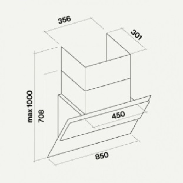 Витяжка Falmec VERSO NRS 850 White Glass (800) CVXN85.E1P2#ZZZF490F