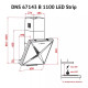 Витяжка Perfelli DNS 67143 B 1100 BL LED Strip
