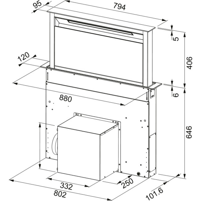 Витяжка Franke Downdraft FDW 908 IB XS