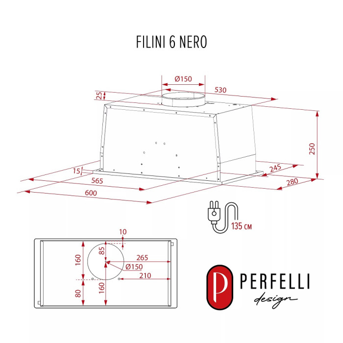 Витяжка Perfelli FILINI 6 NERO