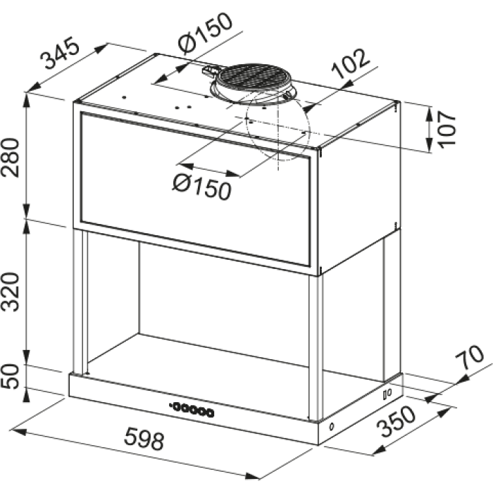 Витяжка Franke Maris FMA MODULAR F60 BK