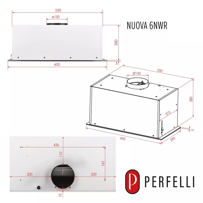 Витяжка Perfelli NUOVA 6NWR BIANCO