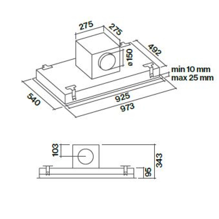 Витяжка Falmec NUVOLA LED 90 Stainless steel (1000)