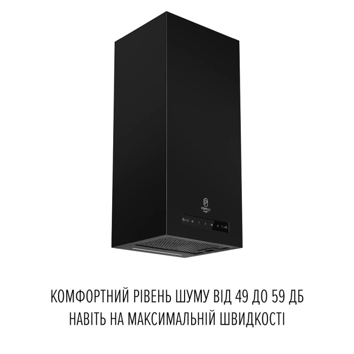 Витяжка Perfelli QUADRO 36 NERO SILENZIO