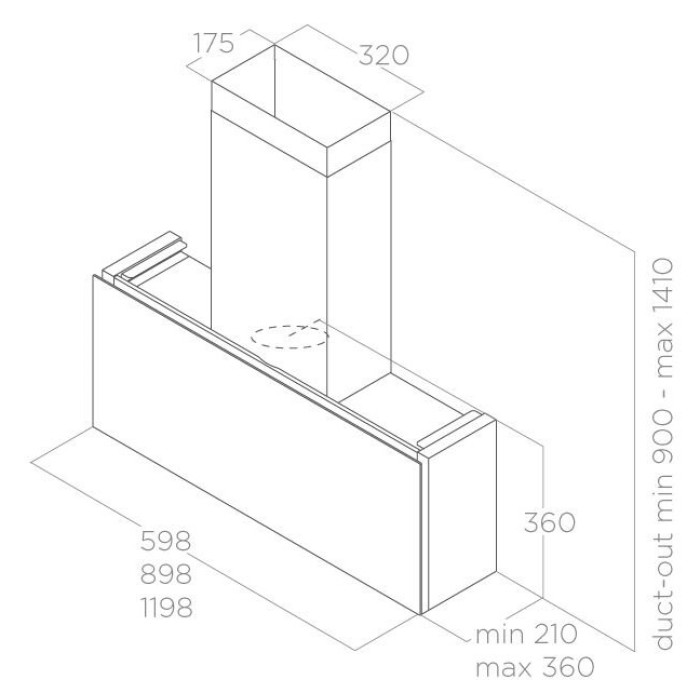Витяжка Elica RULES NAKED/F/60
