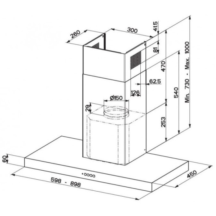 Витяжка Faber Stilo Comfort Bk Matt A60