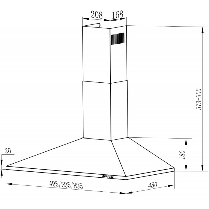 Витяжка Interline UNNA X A/60 PB/2/T