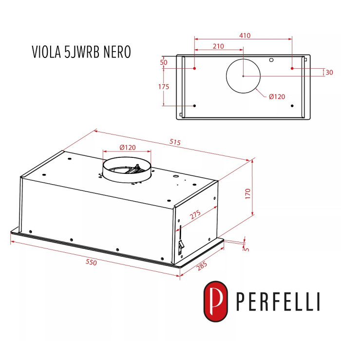 Витяжка Perfelli VIOLA 5JWRB NERO